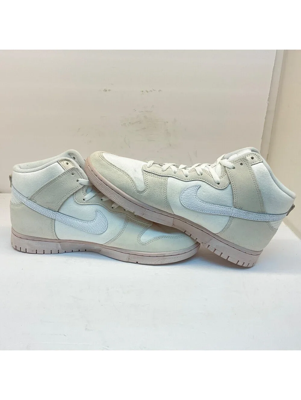Nike Men's Dunk High Retro PRM “Cracked Leather Swoosh” Casual Sneakers Size 13M